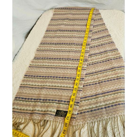 Cashmere 100% Hand Tailored German made. Ivory Beige Dark Gray. Unisex. Soft Lux - Picture 4 of 9